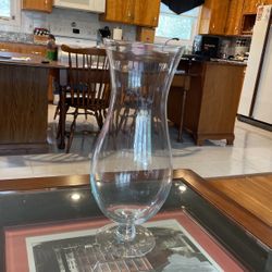 New Tall Hurricane Glass Vase 22” H 8” Wide At top 