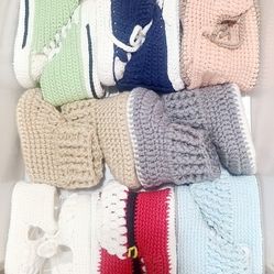 Crochet Baby Shoes, Zapatitos De Bebe, Handmade Baby Shoes 