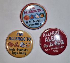 Button For Allergies 2 Inch Button-not Free