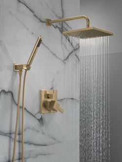 Delta Modern 14 Series Square Rain Shower System Faucet Set
