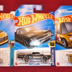 Hotwheels Fast & Furious Vehicle Toy Bundle 