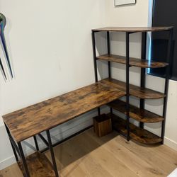 Computer Desk with Shelves 