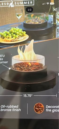 Round Table Top Fire Place