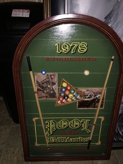 Pool & Billiards wooden picture