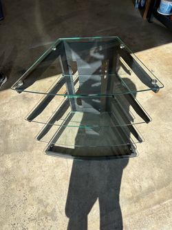 4-Tier Glass TV Stand / Media Console