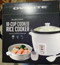 NEW Ovente 10-Cup Electric Rice Cooker with Steamer