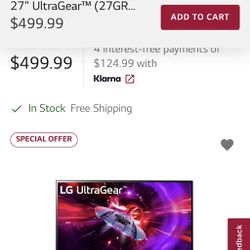 LG UltraGear gaming monitor 240hz 1440p!