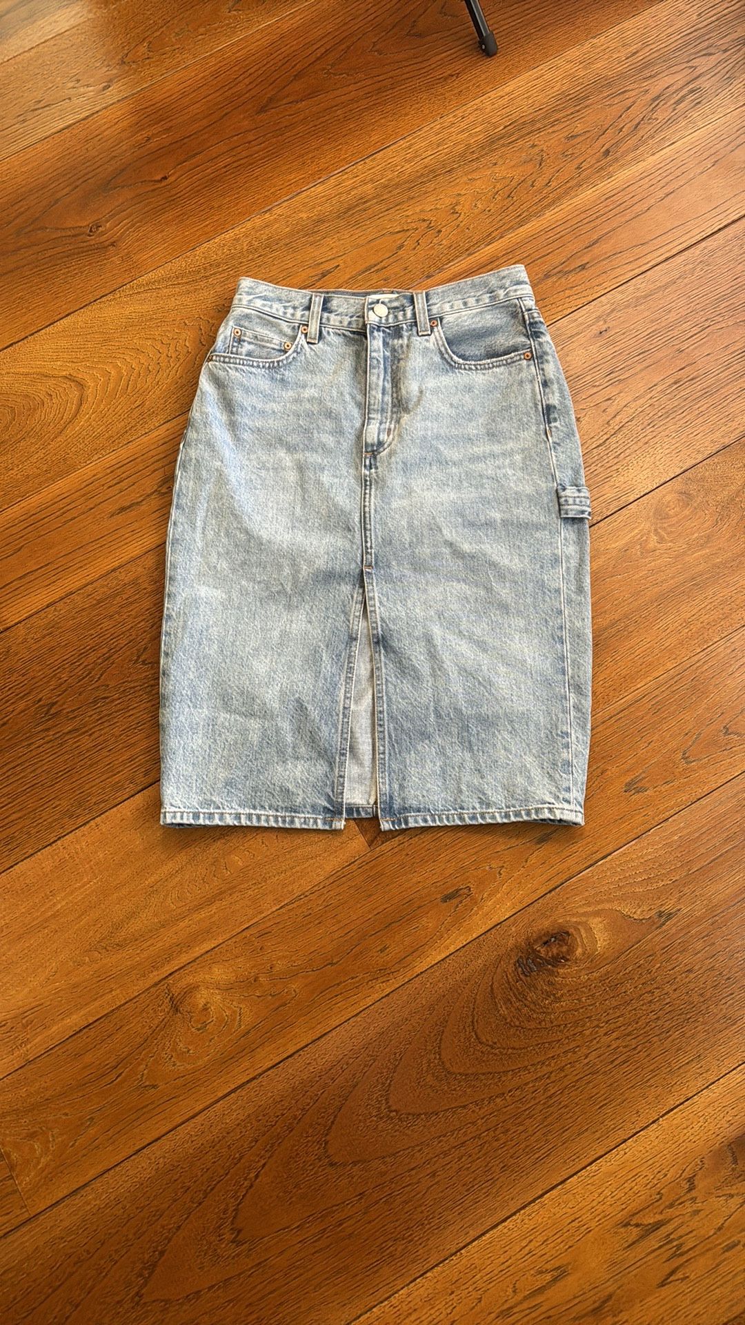 Denim Forum Jean Pencil Skirt Knee-Length
