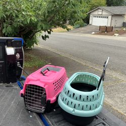 Small Dog Cat Rabbit Bunny Kennel Crate Carrier Like New 20” L by 10” W by 10” H $20 Each 