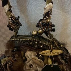 Mary Frances Chocolate Kiss Clutch Rare 