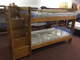 Staircase bunk bed