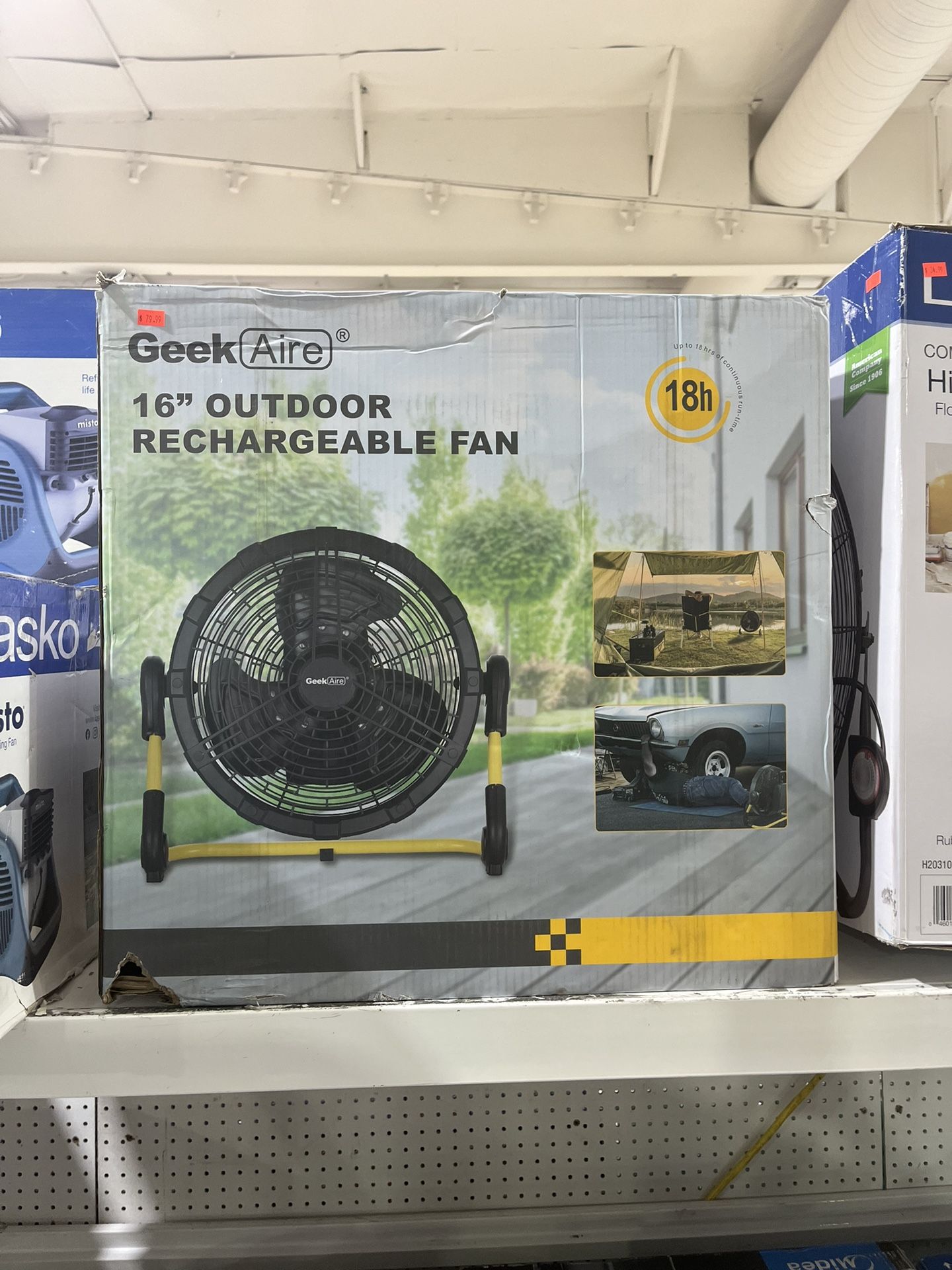 Geek Aire 16" OUTDOOR RECHARGEABLE FAN $79.99