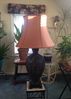Metal Lamp. Beautiful Metal Sculpture. Excellent Condition.