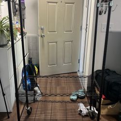 Clothing rack with wheels 34x 18x66 in