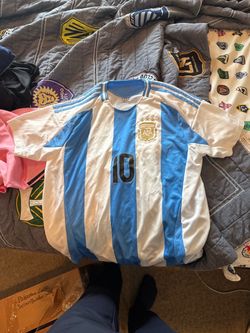 Argentina 3-Star Lionel Messi #10 Jersey size large