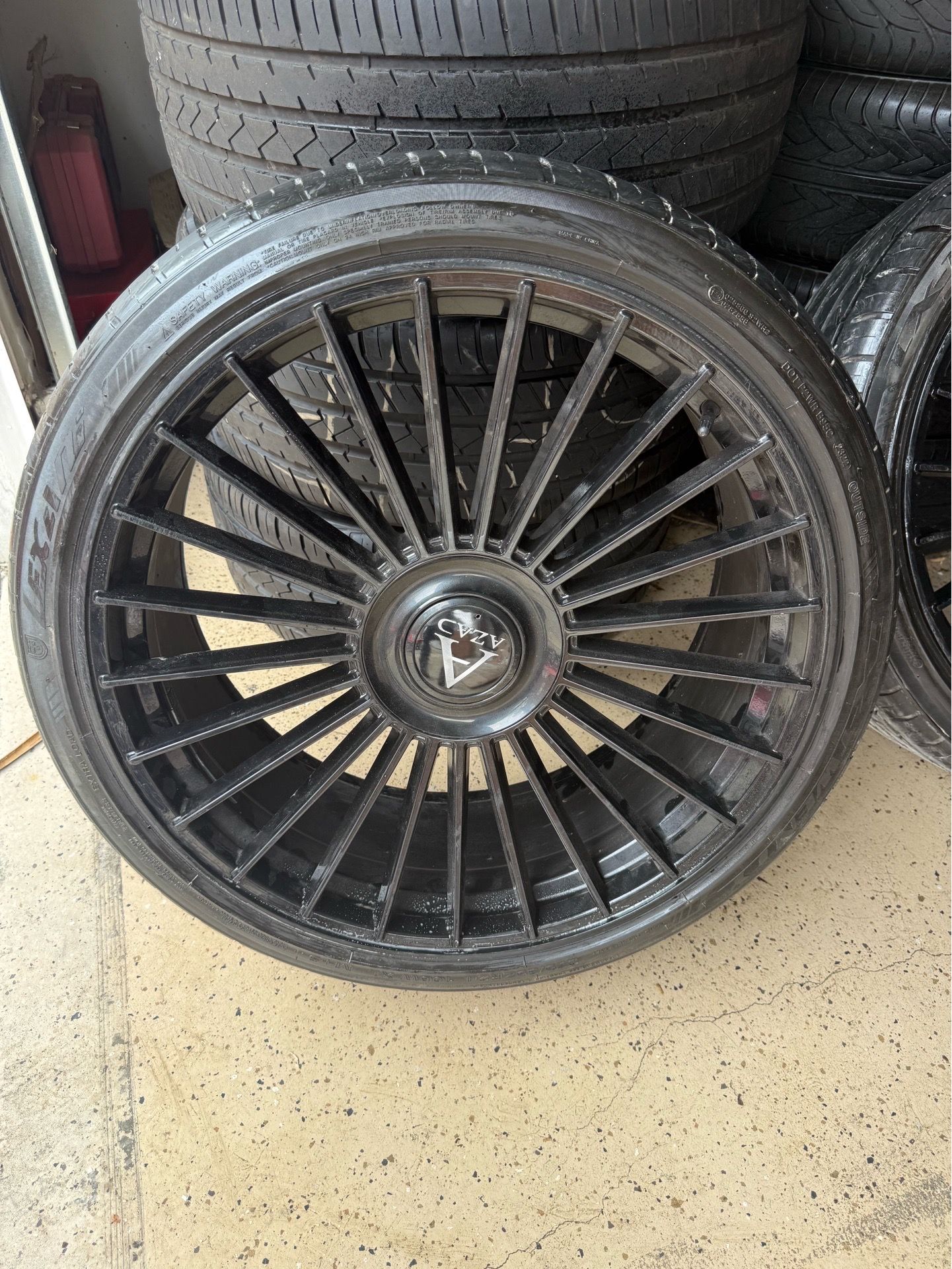 24 inch AZAD rims wheels 5x112 bolt w tires
