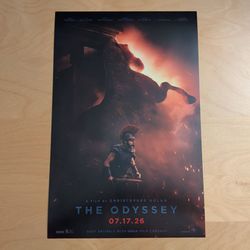 The Odyssey Movie Poster Christopher Nolan Matt Damon Robert Pattinson Elliot Page 17" x 11"
