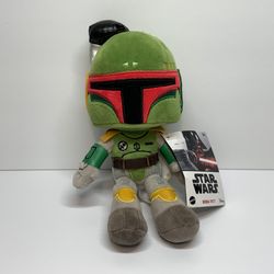 Disney Star Wars Boba Fett Stuffed Plush Bounty Hunter Doll Mattel Toy Lucasfilm