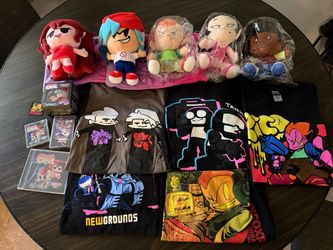 Friday Night Funkin’ / Newgrounds Collector Lot – Exclusive Kickstarter Plushies, Makeship, Merch & Soundtrack