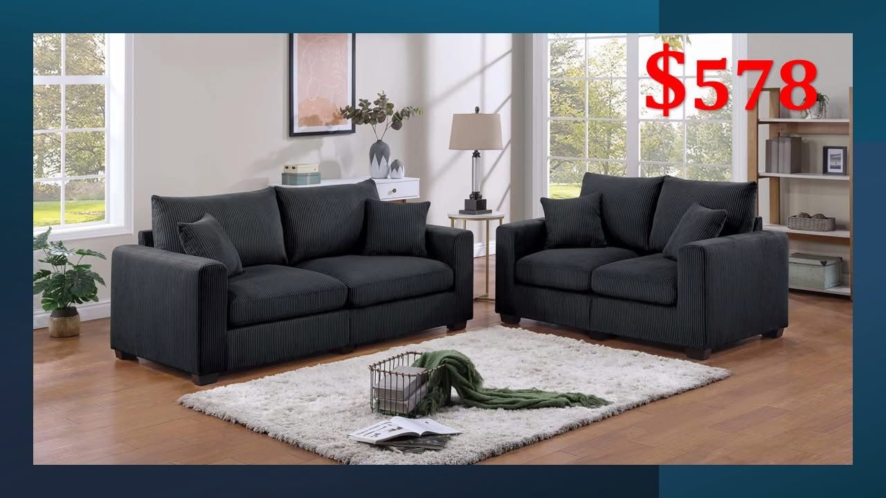 Black Sofa Set