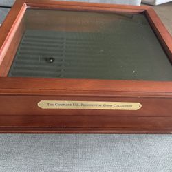 Wood Display Cabinet For Presidential Coins Collection.
