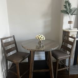 36” Round Dining Table + 2 Chairs