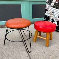 Vintage Footstool Ottomans MCM