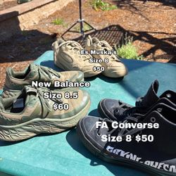 Lot Of Size 8-9 Men’s Skateboarding/Athletic/Casual Shoes