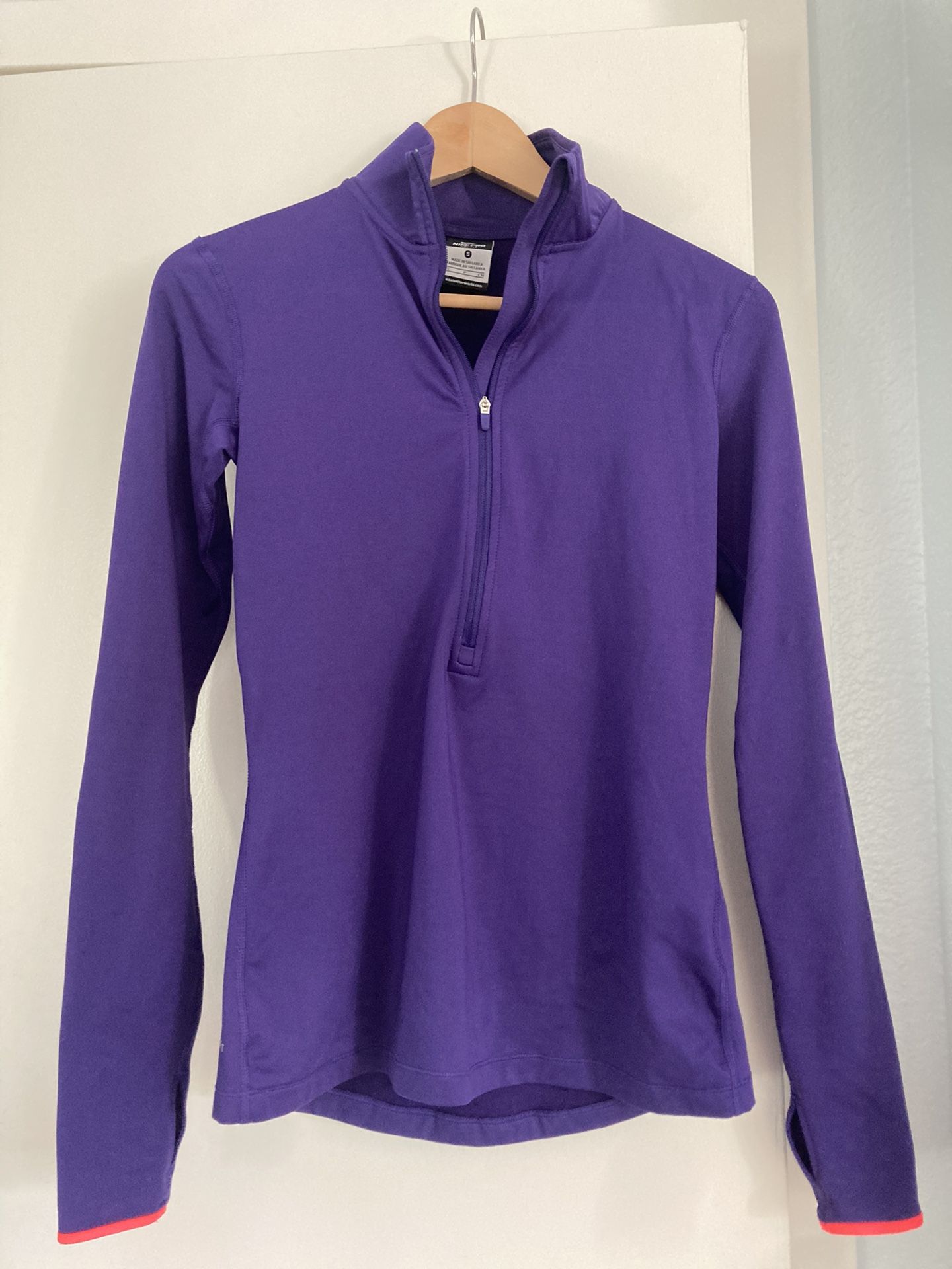 Preowned Women’s Pro Dri Fit Fitted Running Long Sleeve Pullover Purple Pink - S