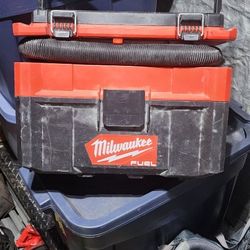 The Medium Sized Milwaukee Vacuum Being Used Once