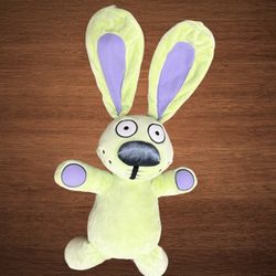 KOHLS CARES MO WILLEMS KNUFFLE BUNNY PLUSH TOY. GREEN/PURPLE STUFFED ANIMAL 15”