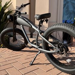 1000 Watt Electric Beach Cruiser Style E-Bike, 28mph, 17.5ah Battery
