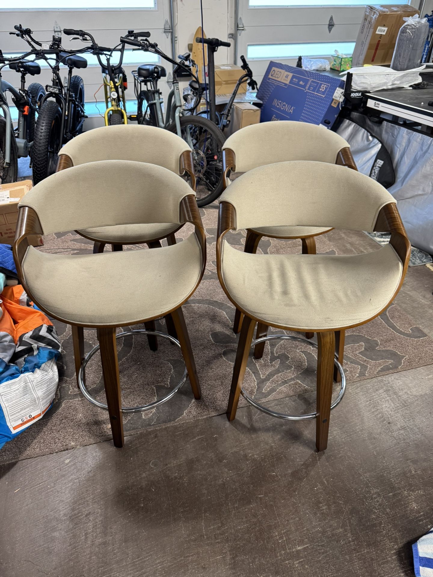 4 Counter Height Bar Stools- FREE