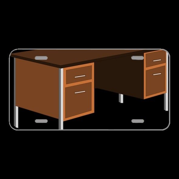 License Plate Novelty Car Front Desk Office Table Cupboard Furniture