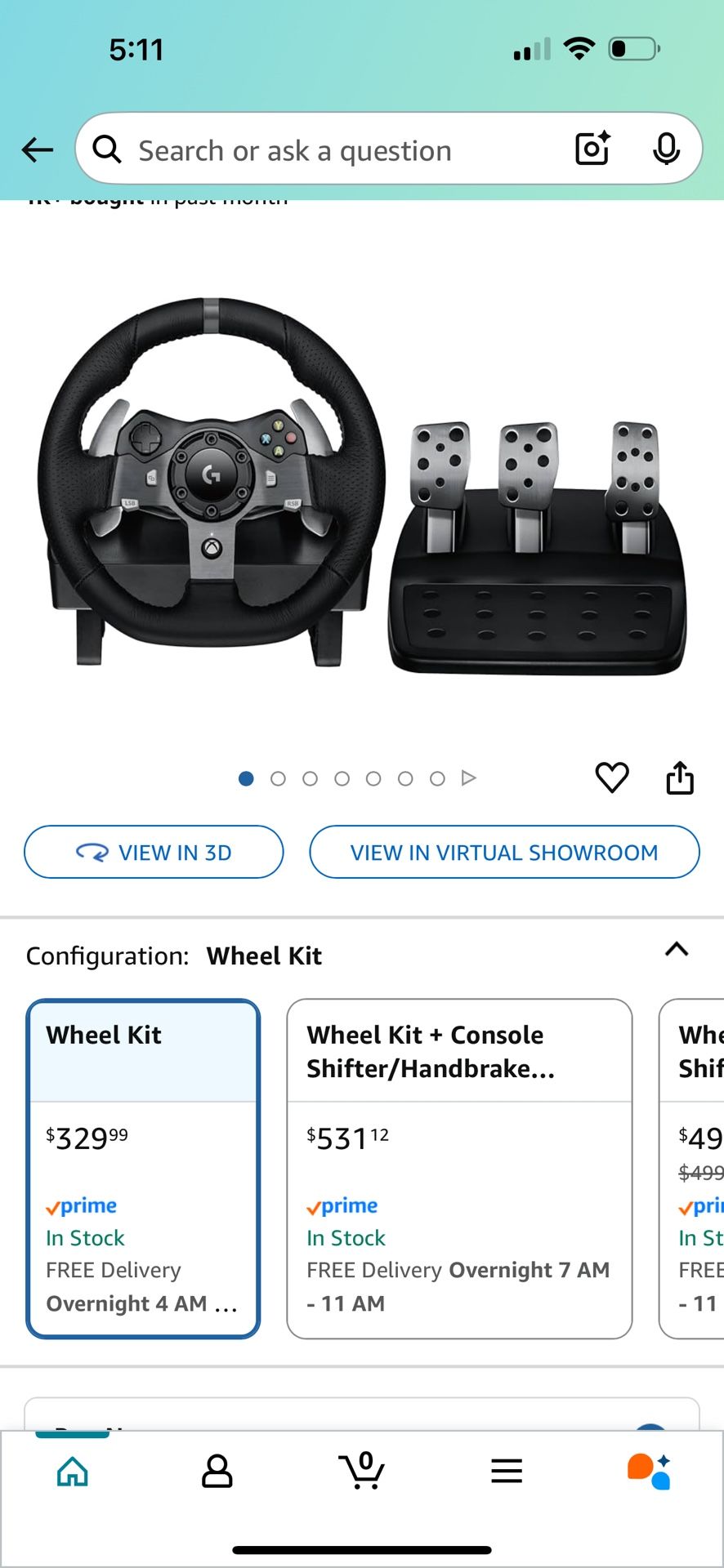 Logitech G920 Driving Force Racing Wheel With Shifter And Stand