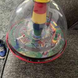 Collectible choo-choo train, spinning top with sound