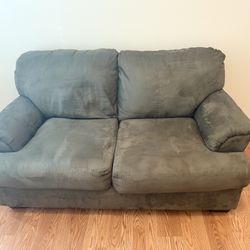 Green Fabric Loveseat 