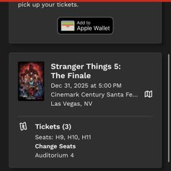 Stranger Things 5 Finale Tickets 