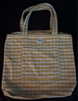 Striped Canvas Tote Bag