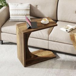 C-Shaped End Table For Sofa