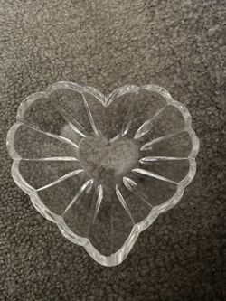 Mikasa Crystal Heart Dish