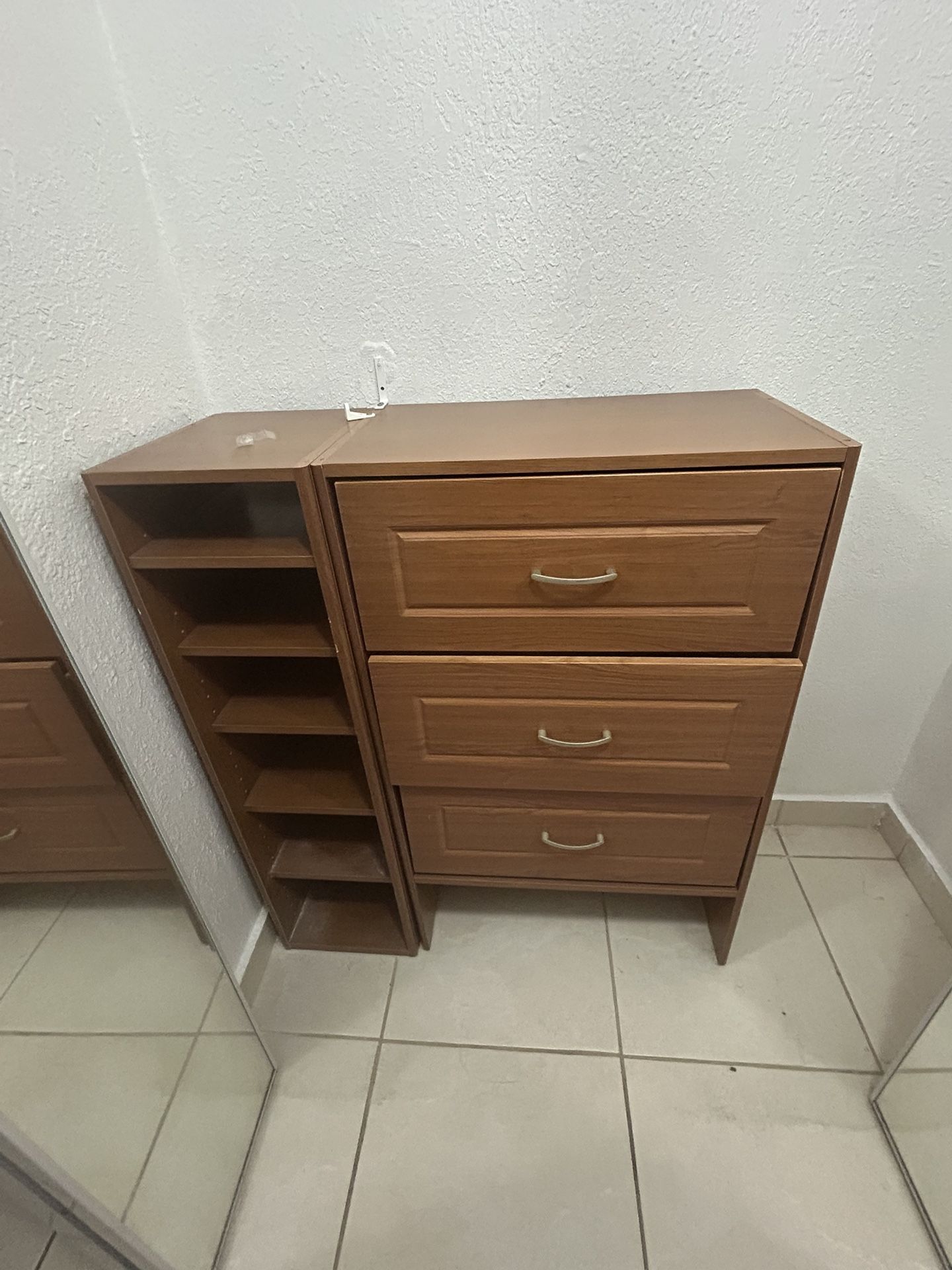 Wooden Dresser with Shelving