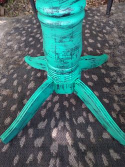 XL Indoor/Outdoor Turquoise Plant Stand 