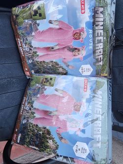 Minecraft Movie Pink Sheep Kids Costume M7-8,  L10-12