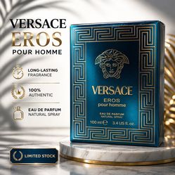 Versace Eros 100ml Cologne For Men Brand New Authentic