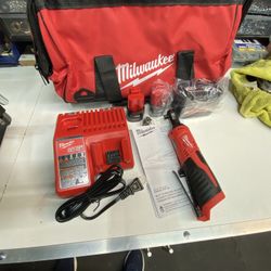 Milwaukee M12 3/8 Ratchet With Charger And Batteries.