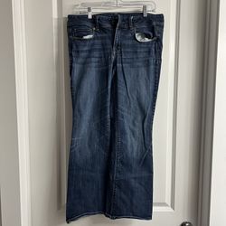 American Eagle Women’s Bootcut Jeans "14 Long" Dark Wash Denim 