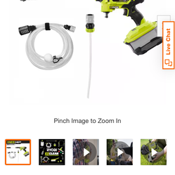 Ryobi ONE+ HP 18V Brushless EZClean 600 PSI 0.7 GPM Cordless Cold Water Power Cleaner