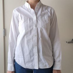 Muji Women's XS White Button Down Cotton Shirt