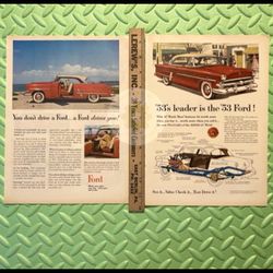 Original 1953 Ford Cars Print Ad Lot